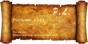 Portner Lili névjegykártya